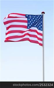 Flag of USA waving in the sky