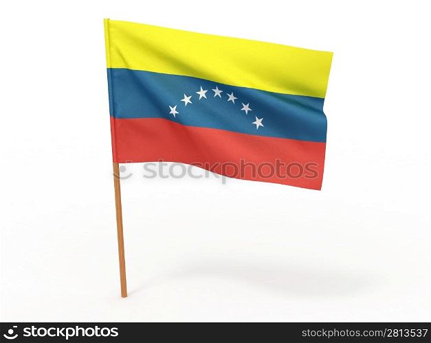 Flag of venezuela . 3d