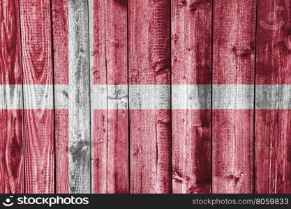 Flag on weathered wood