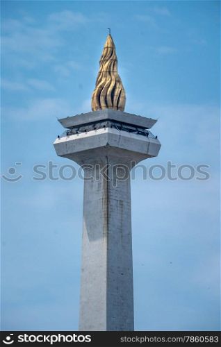 Flame at the top of Indonesian national momument