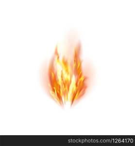 Flame Isolated on White Background. Hot Red and Yellow Burning Fire with Flying Embers.. Flame Isolated on White Background. Hot Red and Yellow Burning Fire with Flying Embers