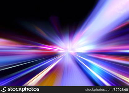 flash acceleration speed motion on night road