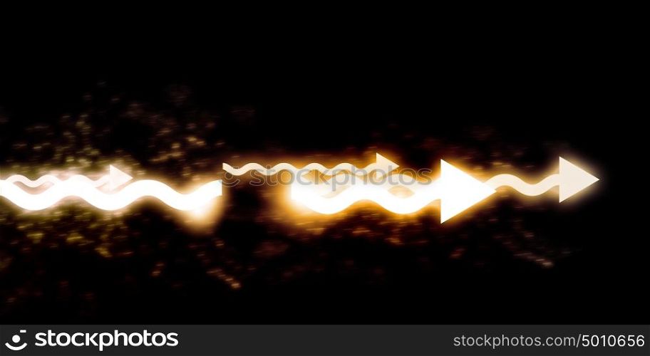 flash of lightning. Conceptual image with flash of lightning against dark background