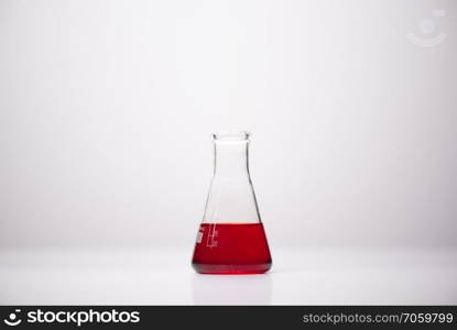 flask of water solution in science laboratory