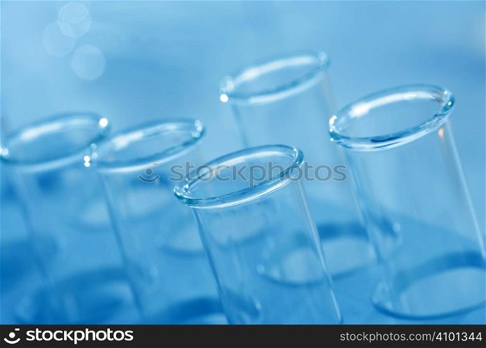 Flasks in the chemical laboratory