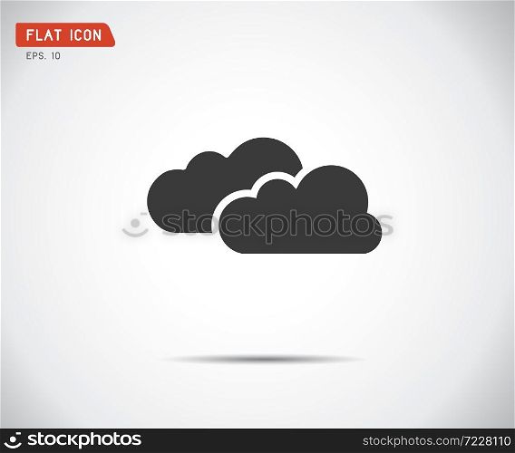 Flat Cloud icon, abstract logo, Vector illustration