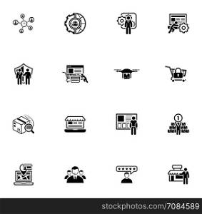 Flat Design Business Icons Set.. Flat Design Icons Set. Business and Finance. Isolated Illustration