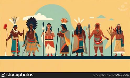 Flat Indigenous People Ancient Tribe