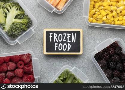 flat lay arrangement frozen food 5. flat lay arrangement frozen food 4