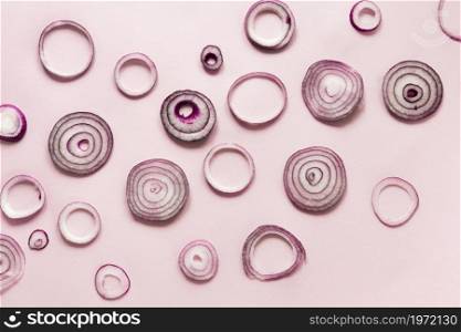 flat lay arrangement onion rings. High resolution photo. flat lay arrangement onion rings. High quality photo