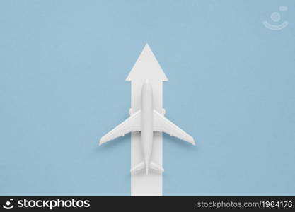 flat lay arrow airplane direction. High resolution photo. flat lay arrow airplane direction. High quality photo