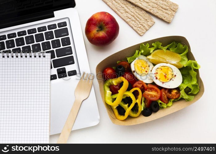 flat lay assortment different foods