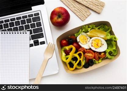 flat lay assortment different foods