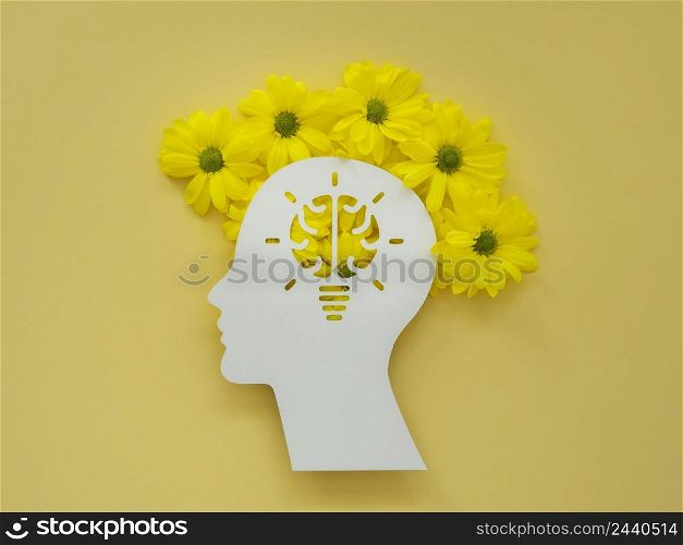 flat lay assortment optimism concept with flowers 2