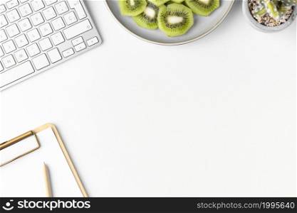 flat lay desk assortment with copy space (4)