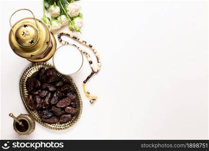 flat lay dried dates with copy space. Resolution and high quality beautiful photo. flat lay dried dates with copy space. High quality beautiful photo concept