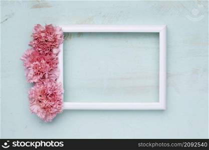 flat lay frame with floral concept_2