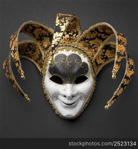 flat lay mask carnival