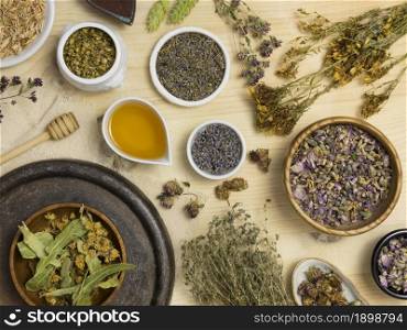 flat lay natural medicinal spices herbs. Resolution and high quality beautiful photo. flat lay natural medicinal spices herbs. High quality beautiful photo concept