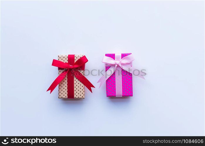 Flat lay of Christmas composition for background on white background. Christmas, winter, new year concept. copy space and soft focus.