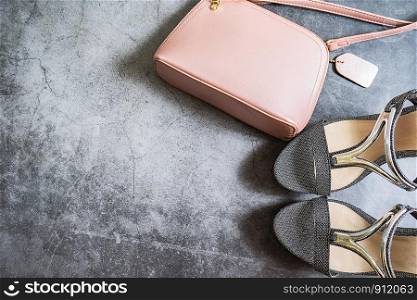 flat lay of shopping and fashion Women's accessories