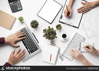 flat lay office desk assortment with empty screen tablet. Resolution and high quality beautiful photo. flat lay office desk assortment with empty screen tablet. High quality beautiful photo concept