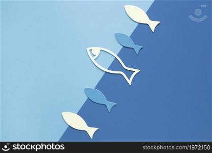 flat lay paper fish. High resolution photo. flat lay paper fish. High quality photo