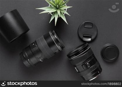 flat lay photography concept black background. Resolution and high quality beautiful photo. flat lay photography concept black background. High quality beautiful photo concept