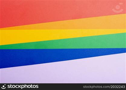 flat lay rainbow colorful paper