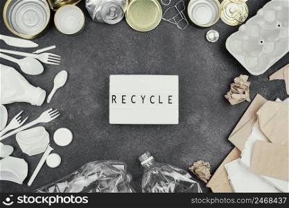 flat lay recycling concept 10