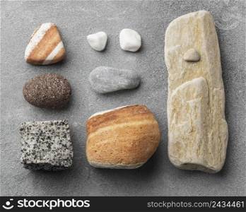 flat lay stone collection 2