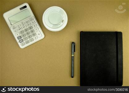 flat lay toosl Accountant , working space for Accountant , topview