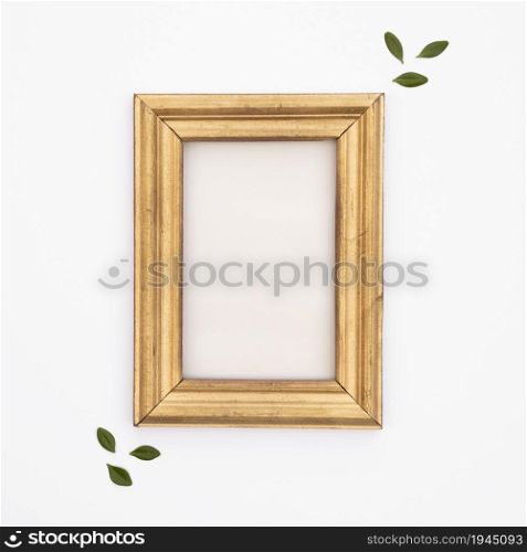 flat lay wooden frame with white background. High resolution photo. flat lay wooden frame with white background. High quality photo