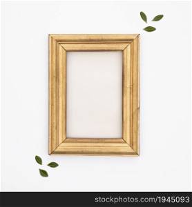 flat lay wooden frame with white background. High resolution photo. flat lay wooden frame with white background. High quality photo