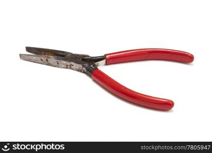 Flat pliers isolated on white background