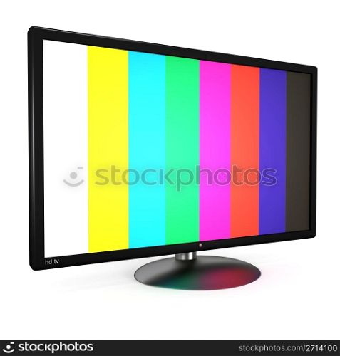 Flat screen tv isolated on white background. 3d render.