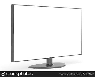 Flat TV set image with hi-res rendered artwork that could be used for any graphic design.. Flat TV set