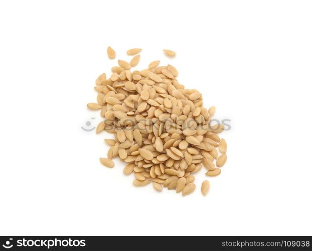 flax seed spices isolated on white background. flax seed spices isolated on white