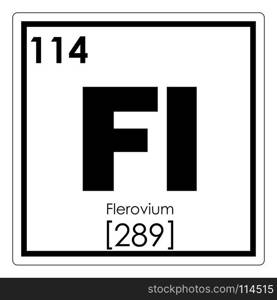 Flerovium chemical element periodic table science symbol
