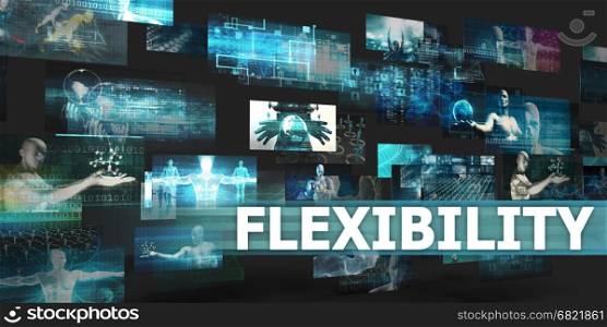 Flexibility Presentation Background with Technology Abstract Art. Flexibility