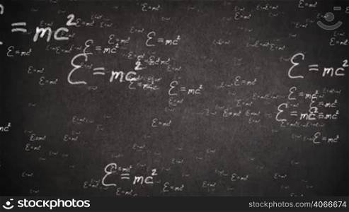 Flight Einstein formula on a black background