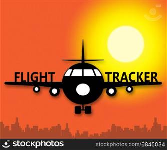 Flight Tracker Plane Meaning Airplane Status 3d Illustration