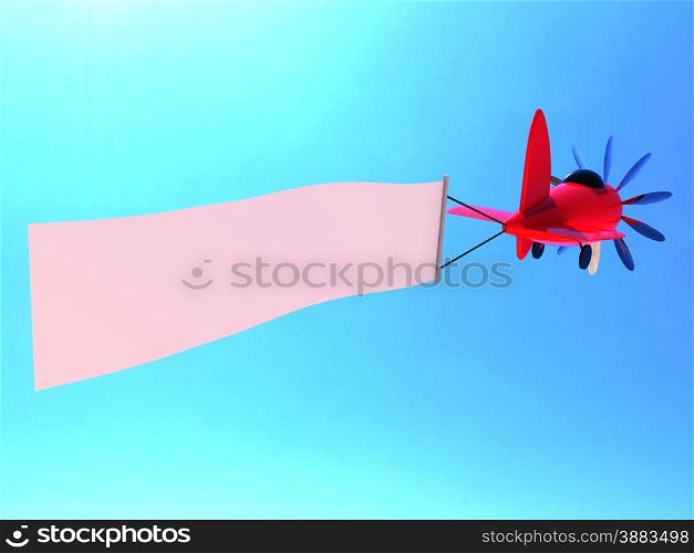 Flights Banner Representing Text Space And Airplane