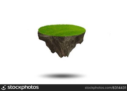 Floating island in environmental concept - 3d rendering