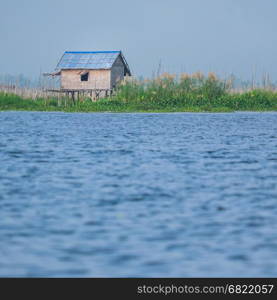 Floating village at Inle Lake, Myanmar