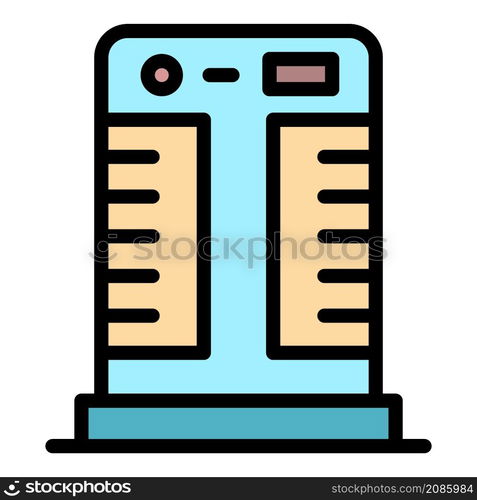 Floor air conditioner icon. Outline floor air conditioner vector icon color flat isolated. Floor air conditioner icon color outline vector