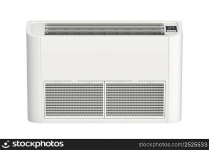 Floor mounted air conditioner isolated on white background, front view
