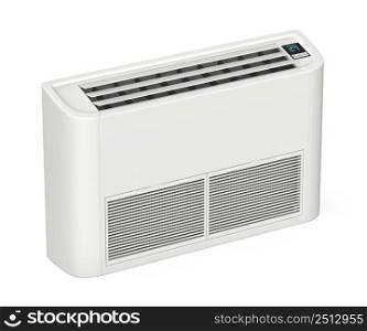 Floor mounted air conditioner on white background
