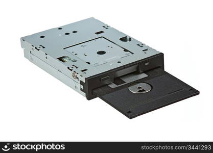 floppy disk drive isolated on white background