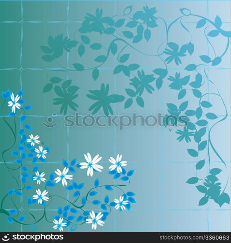 Floral abstract foliage, vector art
